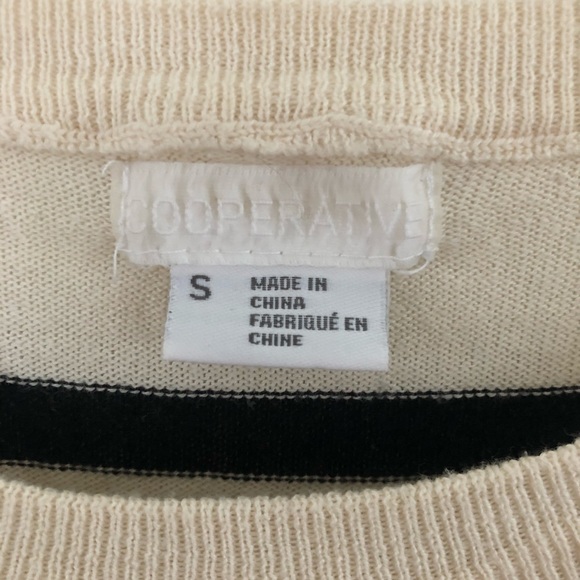 Cooperative Black & Ivory Striped Sweater - Picture 2 of 2